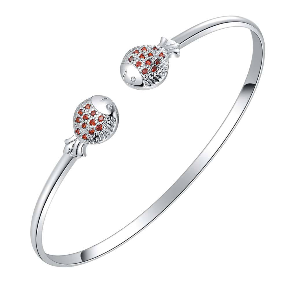 Silver Designer Bangle AS178