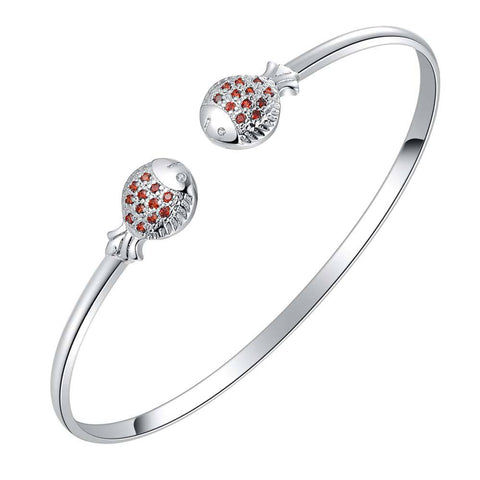 Silver Designer Bangle AS178