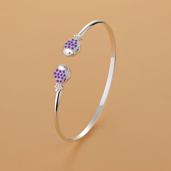 Silver Designer Bangle AS179