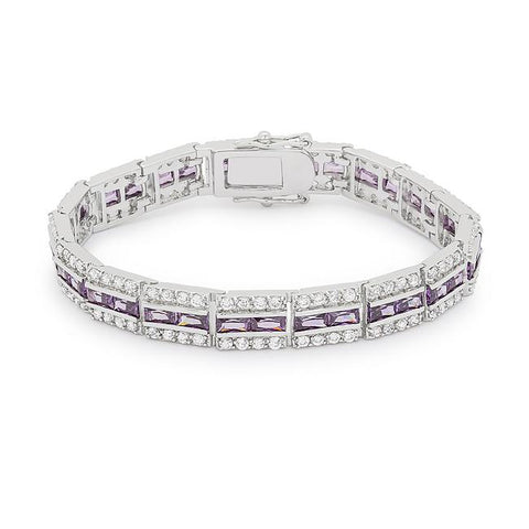 Balboa Purple Cubic Zirconia Bracelet - B01171R-C20