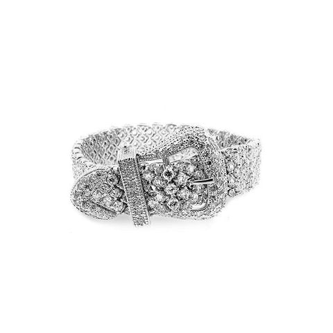 Cubic Zirconia Buckle Bracelet - B01287R-C01