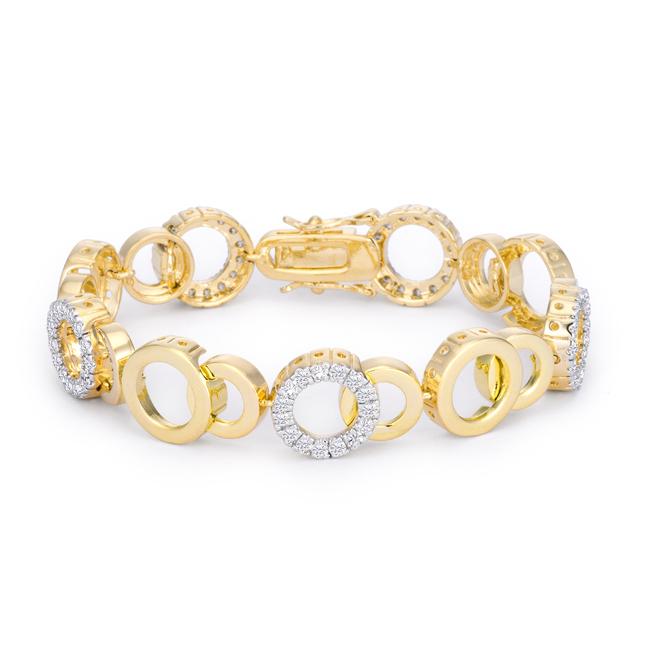 Circle Bijoux 7 Inch Two Tone Bracelet - B01362T-C01