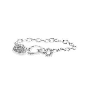 Heart and Key Bracelet - B01393R-C01