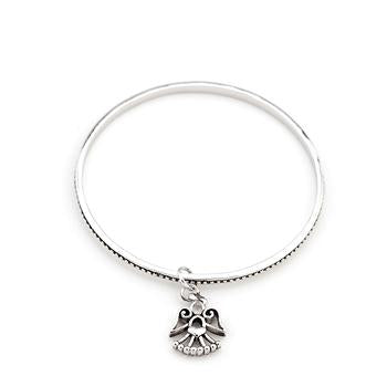 Solitaire Angel Charm Bangle - B01455SW-V01