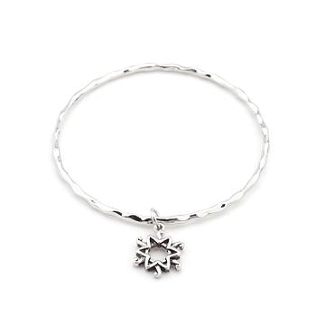 Solitaire Star Charm Bangle - B01455SW-V02