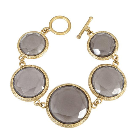 Organic Sparkling Gray Acrylic Bracelet - B014720-V01
