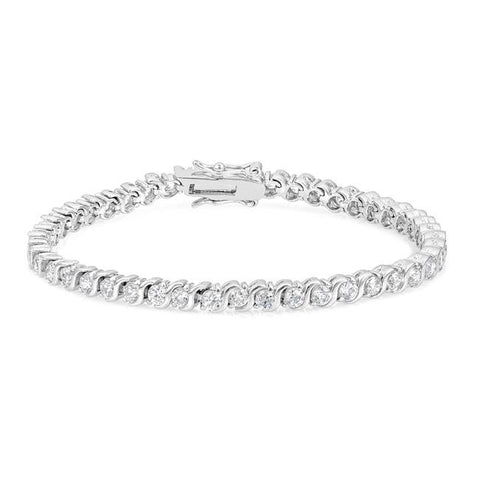 Elegant Round CZ Tennis Bracelet - B01475R-C01