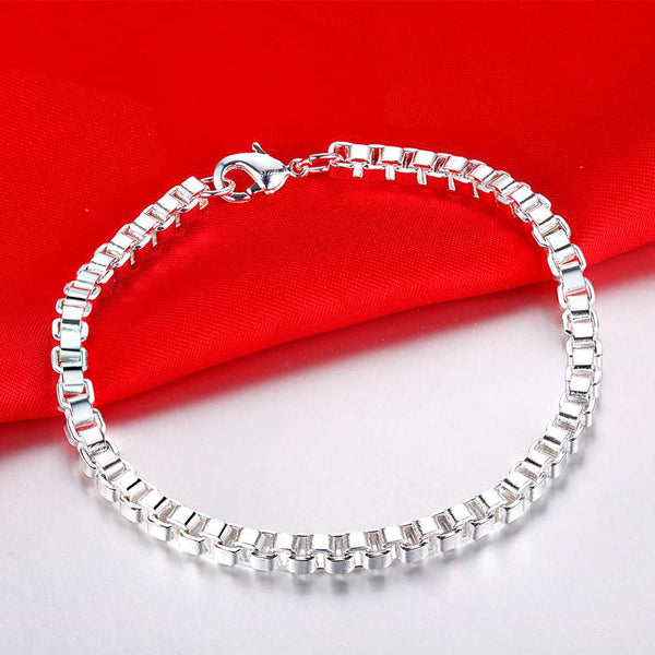 Lucky Silver - Silver Designer Unisex Railway Bracelet - LOCAL STOCK - LSB093