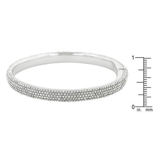 Pave Classic Style Bangle Bracelet - BC00051R-C02