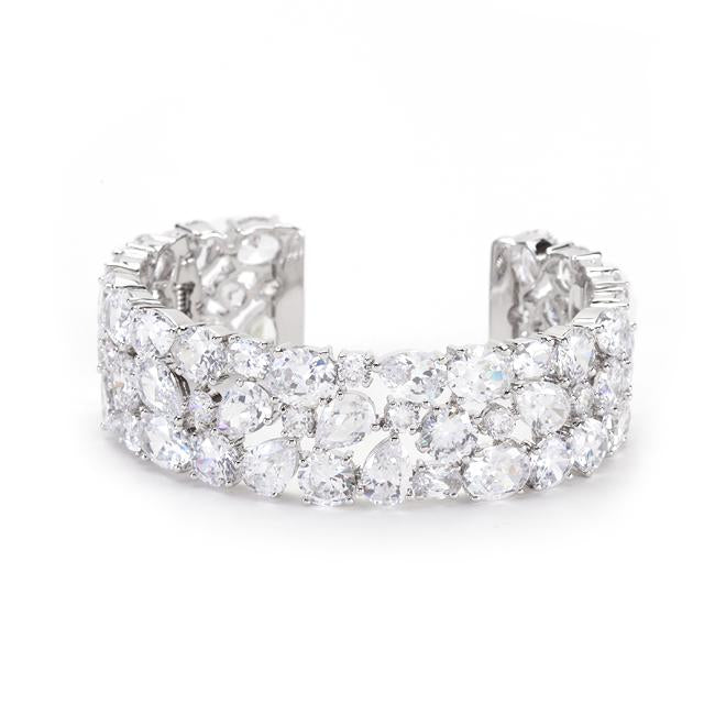 Bejeweled Cubic Zirconia Cuff - BC00064R-C01