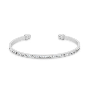 Channel-Set Clear Crystal Cuff - BC00072R-C02