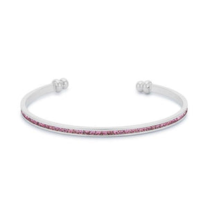 Channel-Set Pink Cubic Zirconia Cuff - BC00072R-V12