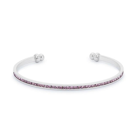 Channel-Set Lavender Cubic Zirconia Cuff - BC00072R-V22