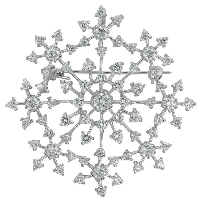 Delicate Snowflake Brooch - BR00032R-C01