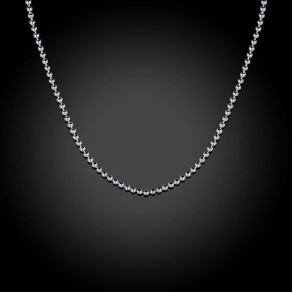 Silver Bead Chain 18inch 1mm LSC004-18