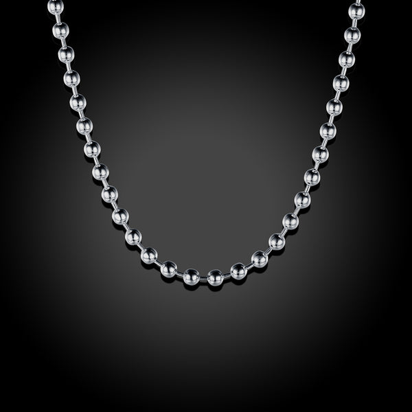 Silver Bead Chain 18inch 3mm LSC006-18