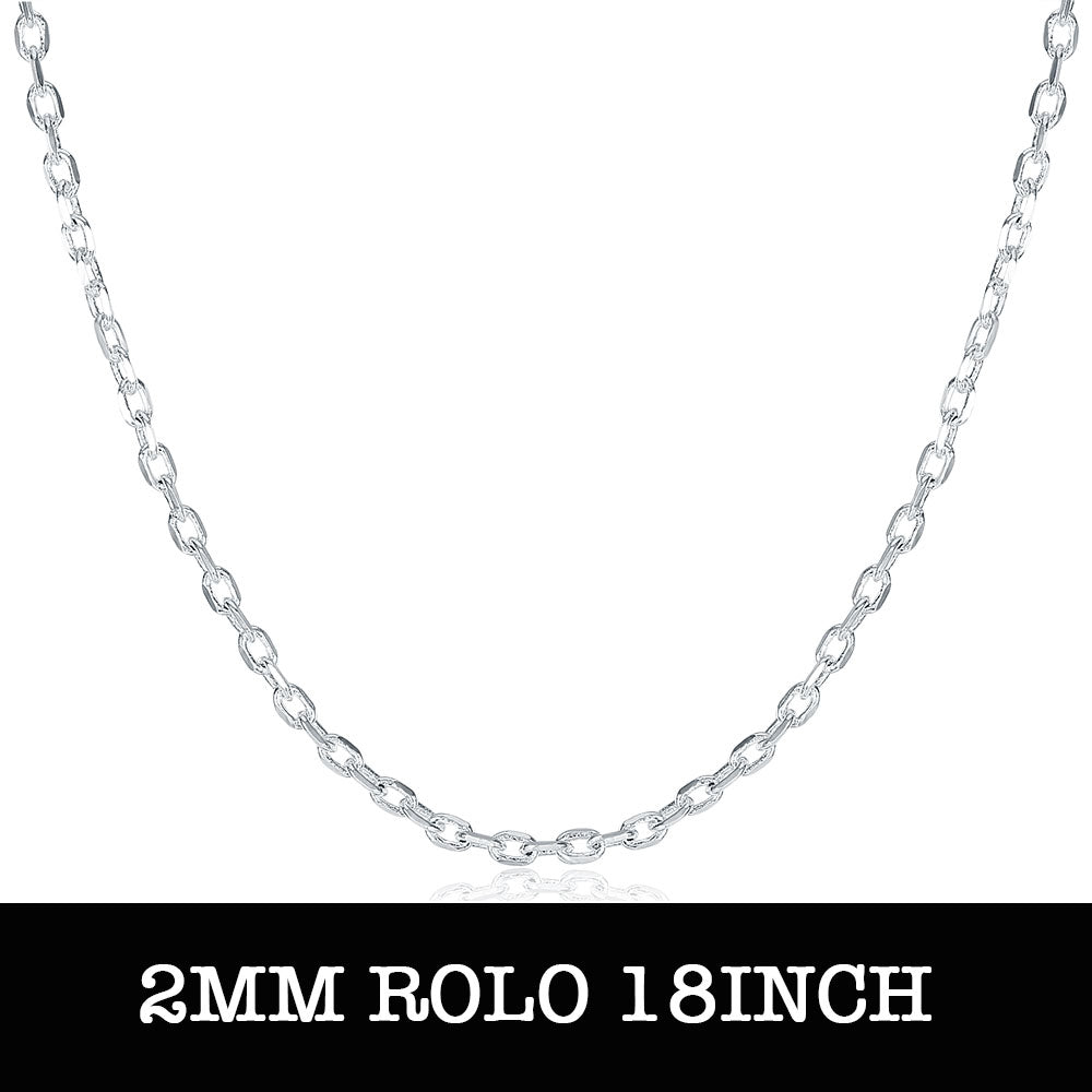 Rolo Silver Chain 18inch 2mm LSC012-18