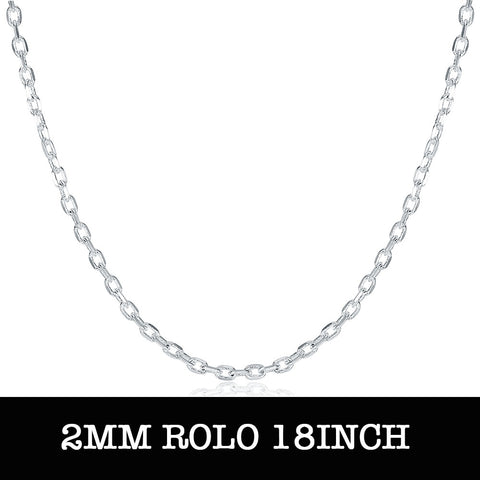 Rolo Silver Chain 18inch 2mm LSC012-18