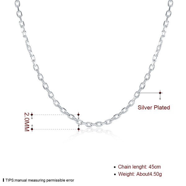 Silver Rolo Chain 18inch 2mm LSC012-18