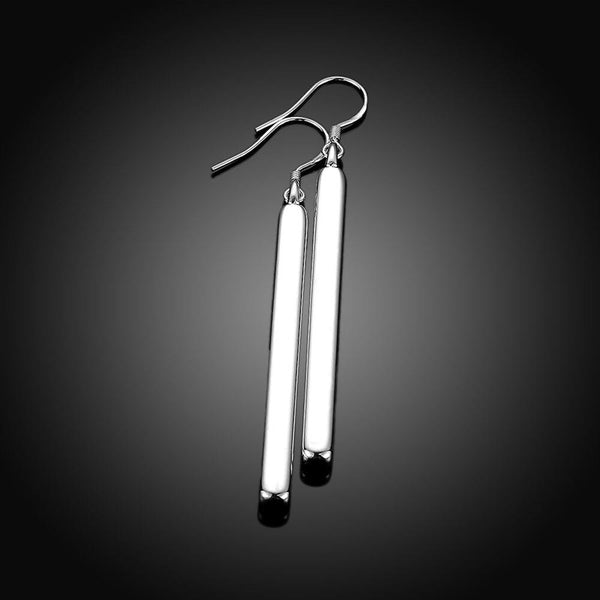 Lucky Silver - Silver Designer Hanging Bar Earrings - LOCAL STOCK - LSE002