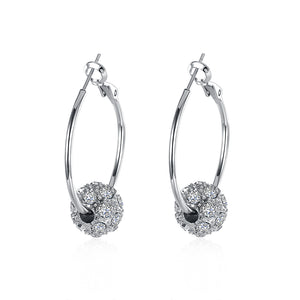 White Gold Earrings LSE008