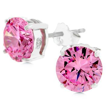 Blossom Stud Cubic Zirconia Earrings - E01220RS-S12-7MM