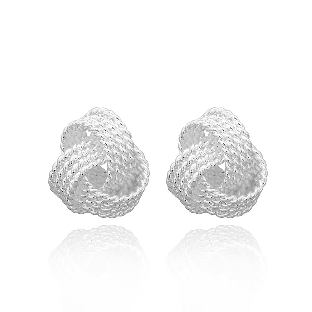 Lucky Silver - Silver Designer Stud Knot Earrings - LOCAL STOCK - LSE013