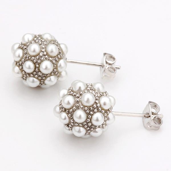 White Gold Earrings LSE013