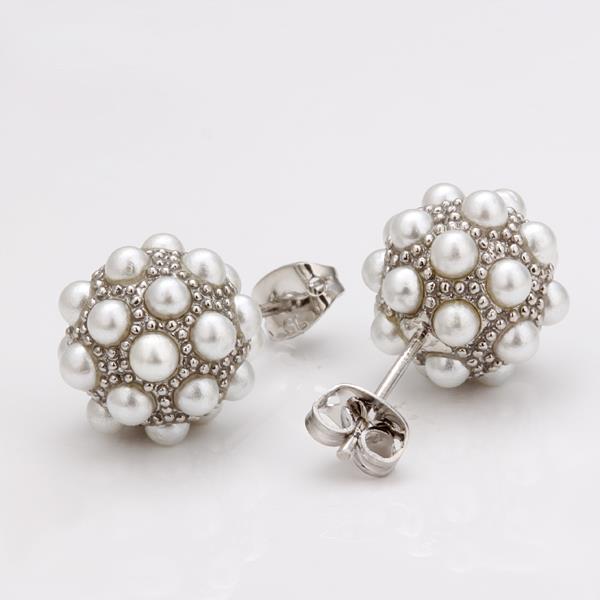 White Gold Earrings LSE013