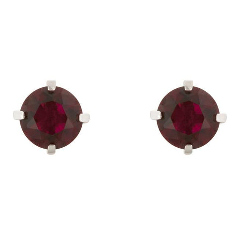 Ruby Cubic Zirconia Studded Earrings - E01525R-S10