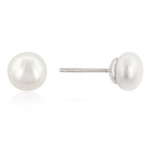 Sterling Silver Pearl Earrings - E01718RS-V84