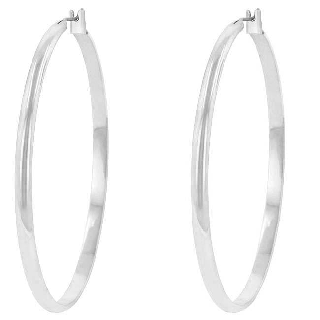 Classic Hoop (Rhodium Plated) - E01752R-V00