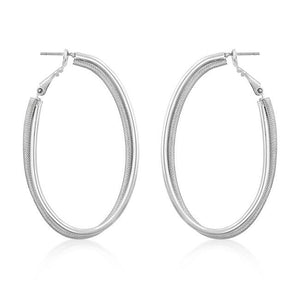 Two-Texture Hooplet Earrings - E01831RW-C00
