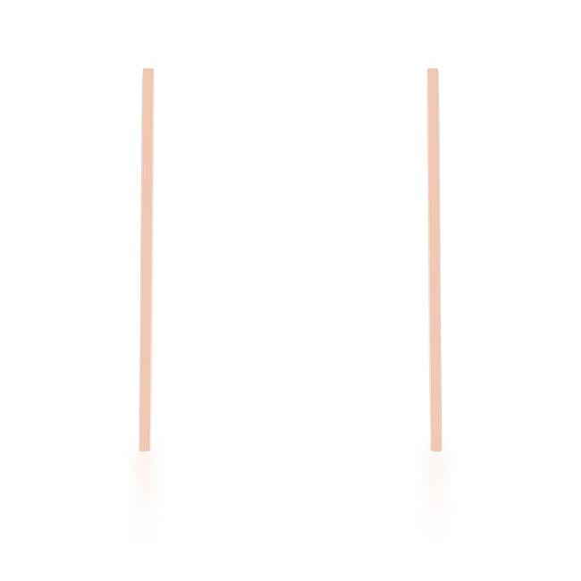 Carolee Rose Gold Stainless Steel Long Line Drop Earrings - E01883AV-V00