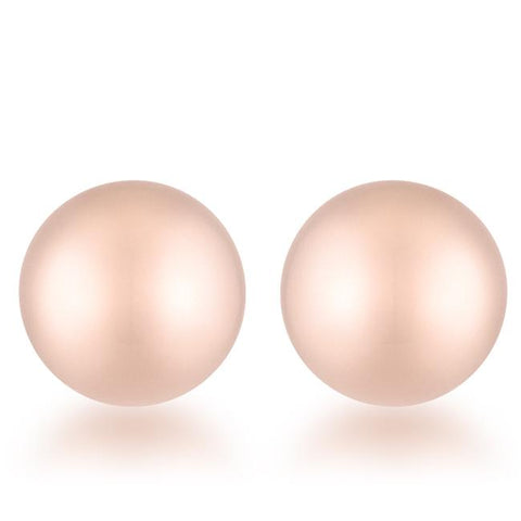 Julia Rose Gold Sphere Stud Earrings - E01887AV-V00-8MM