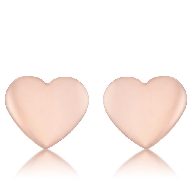 Janet Rose Gold Heart Stud Earrings - E01891A-V00