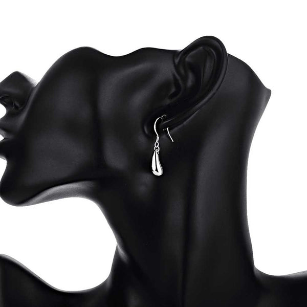 Lucky Silver - Silver Designer Tiny Tear Drop Dangle Earrings - LOCAL STOCK - LSE036