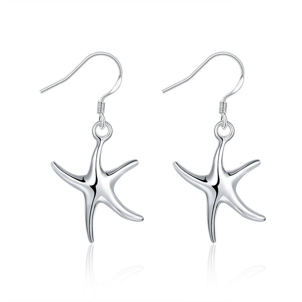 Lucky Silver - Silver Designer Starfish Earrings - LOCAL STOCK - LSE062