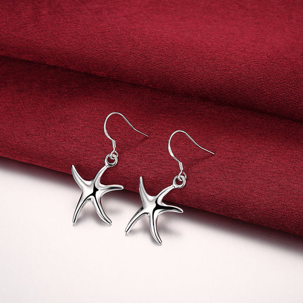 Lucky Silver - Silver Designer Starfish Earrings - LOCAL STOCK - LSE062