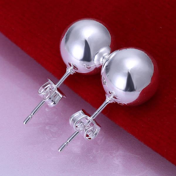 Lucky Silver - Silver Designer Solid Ball Stud Earrings - LOCAL STOCK - LSE074