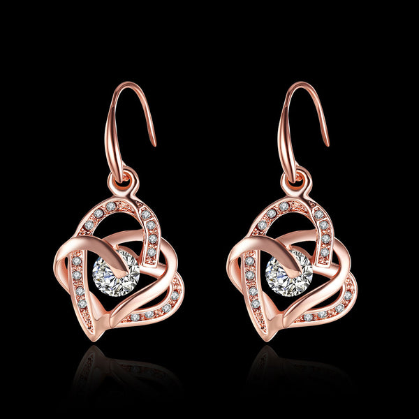 Rose Gold Earrings LSE082