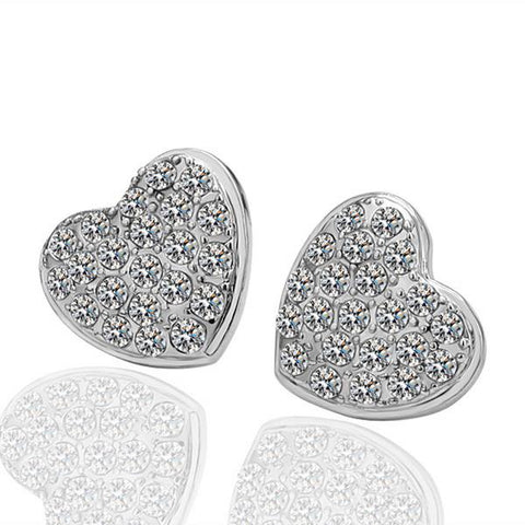 White Gold Earrings LSE093