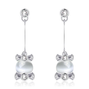 White Gold Earrings LSE1029