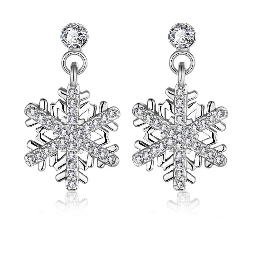 White Gold Earrings LSE1033