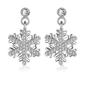 White Gold Earrings LSE1033