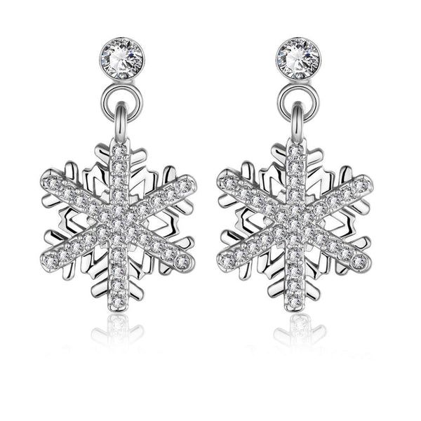 White Gold Earrings LSE1033