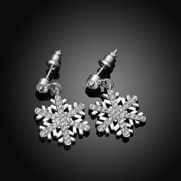 White Gold Earrings LSE1033