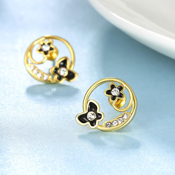 Gold Rose Earrings LSE1038