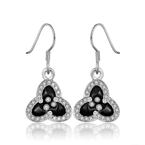 White Gold Earrings LSE1045