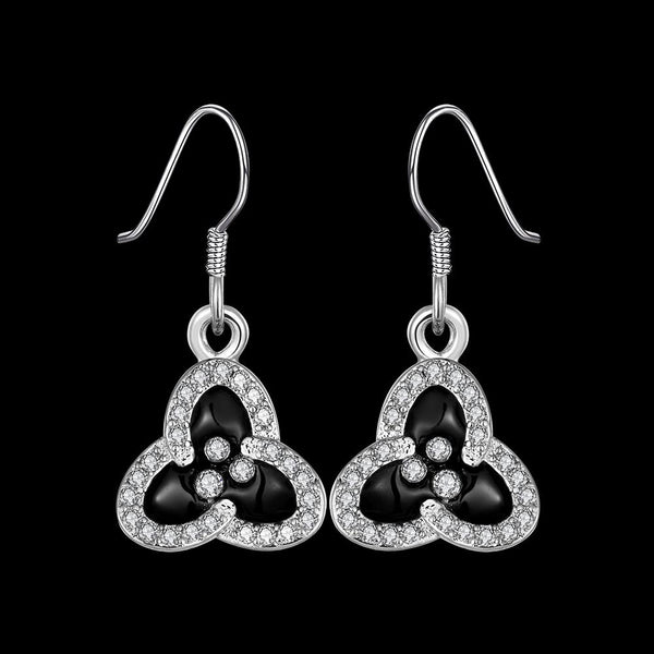 White Gold Earrings LSE1045